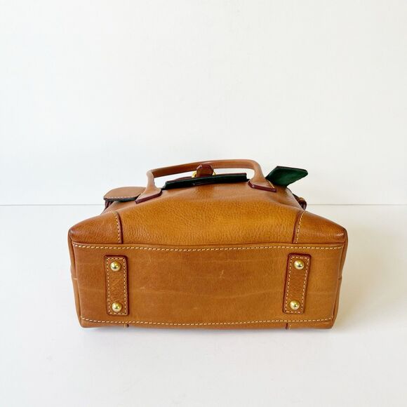 Dooney & Bourke Florentine Elisa Leather Bag Purse Small Natural Color No Strap - Picture 3 of 15